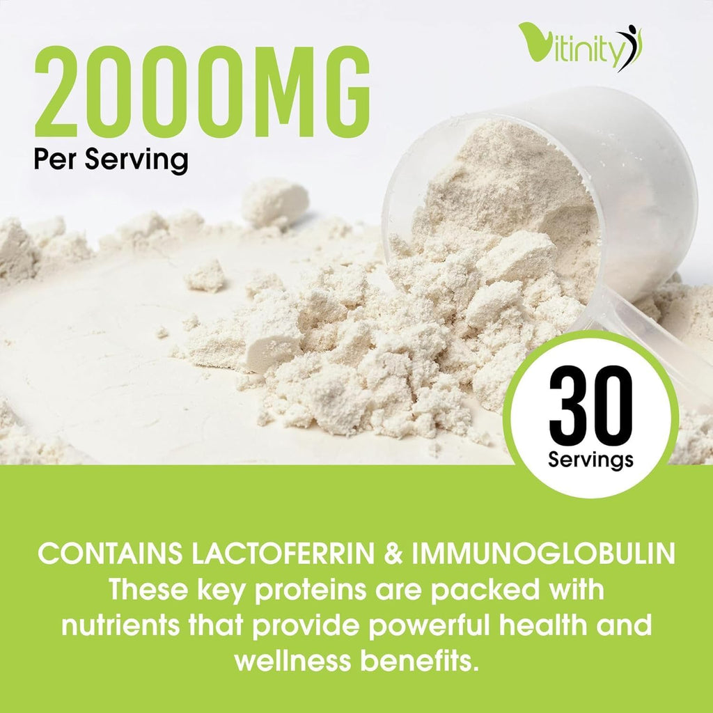 VITINITY Calostro Bovino en Polvo de Pasto - 90g, Sin Sabor