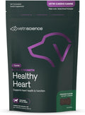 VetriScience Extra Strength Healthy Heart Chews - Suplemento Cardíaco para Perros con Taurina, Carnitina, CoQ10 y Espino, Sabor a Pollo, 60 unidades