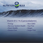 Vitamina B12 (Cianocobalamina 1%) en Polvo - 50g | NutritionBulk