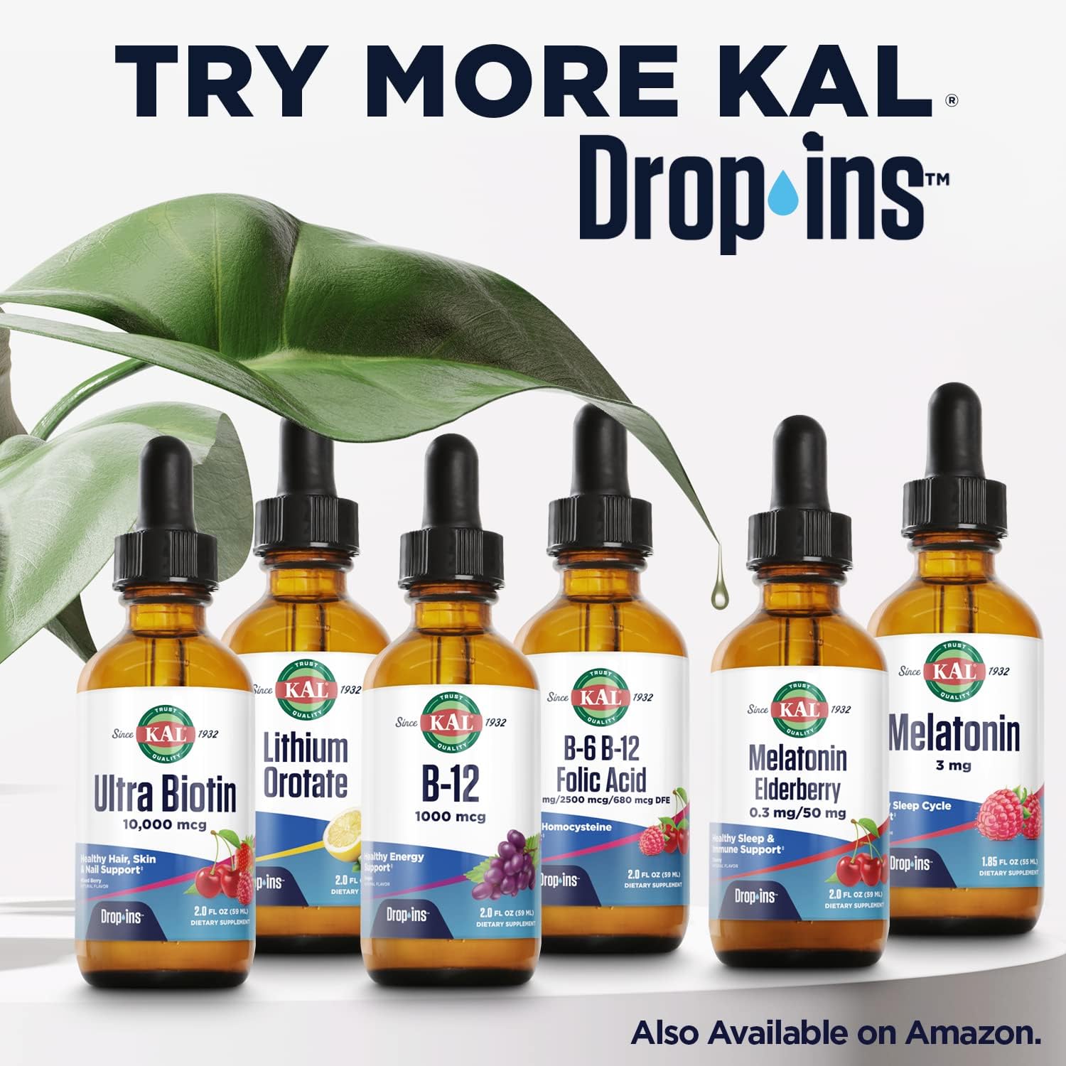 KAL D3 K2 DropIns 125/500 mcg - Suplemento Líquido de Vitamina D3 y K2 - Sabor Cítrico Natural - 59 ml