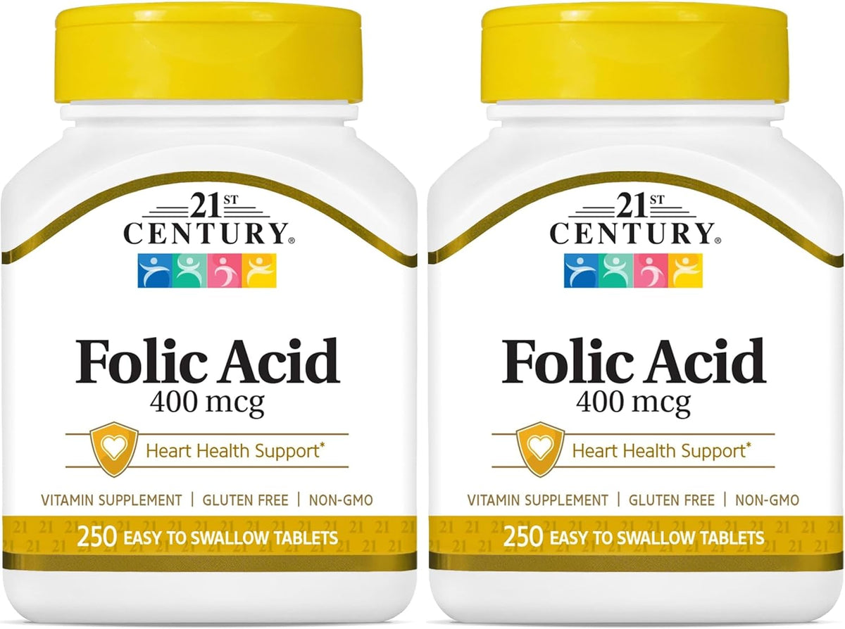 21st Century Ácido Fólico 400 mcg, 250 – Contribuye a la formación normal de las células sanguíneas. – Image 8