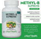 Stress B Complex – B Vitamin Complex with Methylated B12, B6, Folate, and Biotin – 60 Capsules