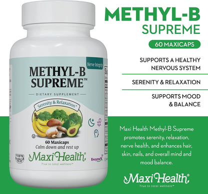 Stress B Complex – Complejo de Vitaminas B con B12 Metilada, B6, Folato y Biotina – 60 Cápsulas – Image 3