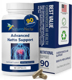 Nature's Nectar Nattokinasa Orgánica 250mg - Doble Concentración 5000 FU - Apoya la Salud Cardiovascular y Circulación Sanguínea - 90 Cápsulas