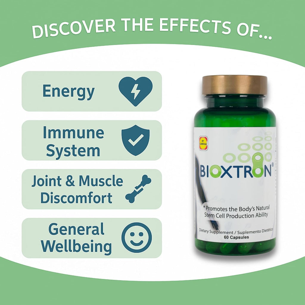 Bioxtron Cápsulas de Suplemento Natural con Alga Verde Azul y Espirulina - 60 Cápsulas
