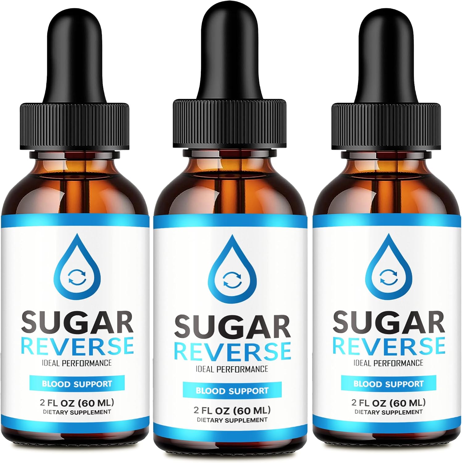 Sugar Reverse Drops - Suplemento Líquido de Vitaminas (3 Envases)