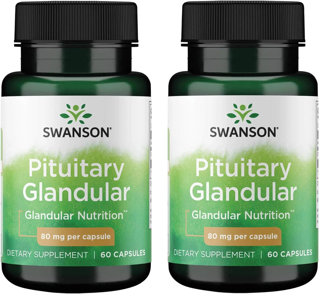 Swanson Raw Pituitary Glandular 80 mg 60 Cápsulas (Pack de 2)