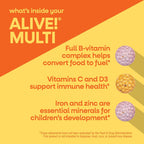 Nature's Way Alive! Multivitamínico masticable para niños con frutas y verduras, sabor cereza, 120 comprimidos
