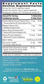 Bio Nutrition Healthy Hair Biotin Vegi-Caps, 60 Cápsulas