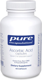 Pure Encapsulations Cápsulas de Ácido Ascórbico - 1000 mg de Vitamina C - Antioxidante y Apoyo Inmunitario - Alta Potencia - Vegano y No-GMO - 90 Cápsulas