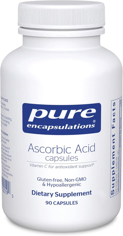 Pure Encapsulations Cápsulas de Ácido Ascórbico - 1000 mg de Vitamina C - Antioxidante y Apoyo Inmunitario - Alta Potencia - – Image 1
