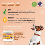 Herbion Pets Allergy + Immune Chews con Kelp y Vitamina C, 120 Masticables Blandos, Sabor Vegetal Natural, para Perros de 12 Semanas o Más