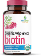 Biotina Orgánica Vegetal 5000 mcg - 60 Cápsulas - SolaGarden Naturals