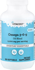 Vitacost Omega 3-6-9 Oil Blend, 300 Cápsulas Blandas (1000 mg)
