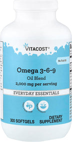 Vitacost Omega 3-6-9 Oil Blend, 300 Cápsulas Blandas (1000 mg)