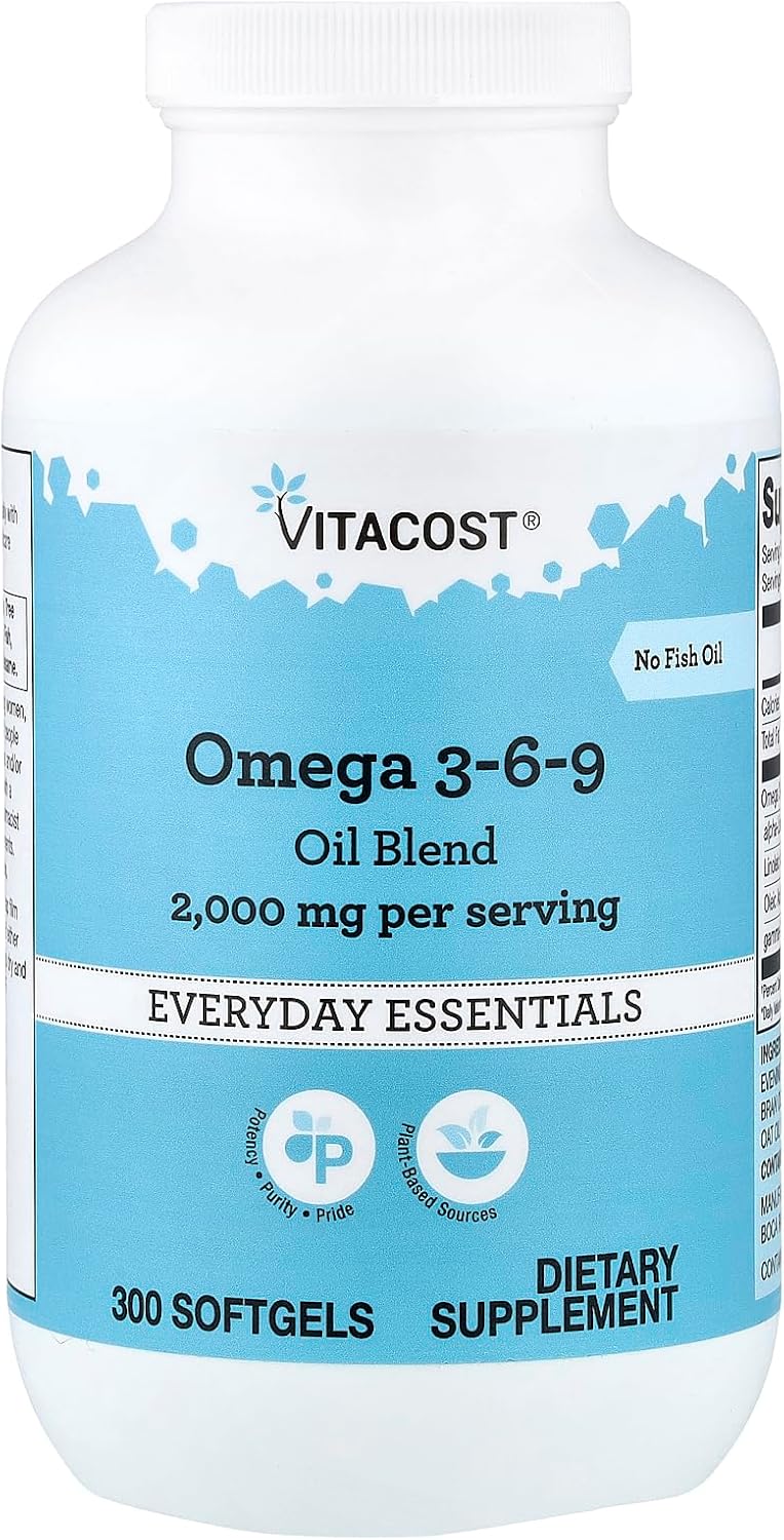Vitacost Omega 3-6-9 Oil Blend, 300 Cápsulas Blandas (1000 mg)