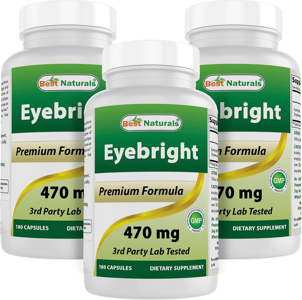 Best Naturals Eyebright 470 mg - 180 Cápsulas (Pack de 2)