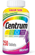 Centrum Multivitamínico para Mujeres con Hierro, Vitamina D3, Vitaminas B y Antioxidantes C y E - 250 Comprimidos