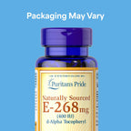 Puritan's Pride Vitamina E 268 mg (400 UI) D-Alfa Tocoferol, Suplemento para el Sistema Inmunitario y Apoyo Antioxidante, 100 Cápsulas de Liberación Rápida
