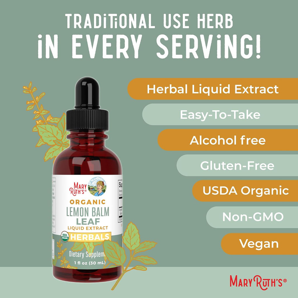 MARYRUTH'S Organics Extracto Líquido de Hoja de Melisa Orgánico - 30 ml
