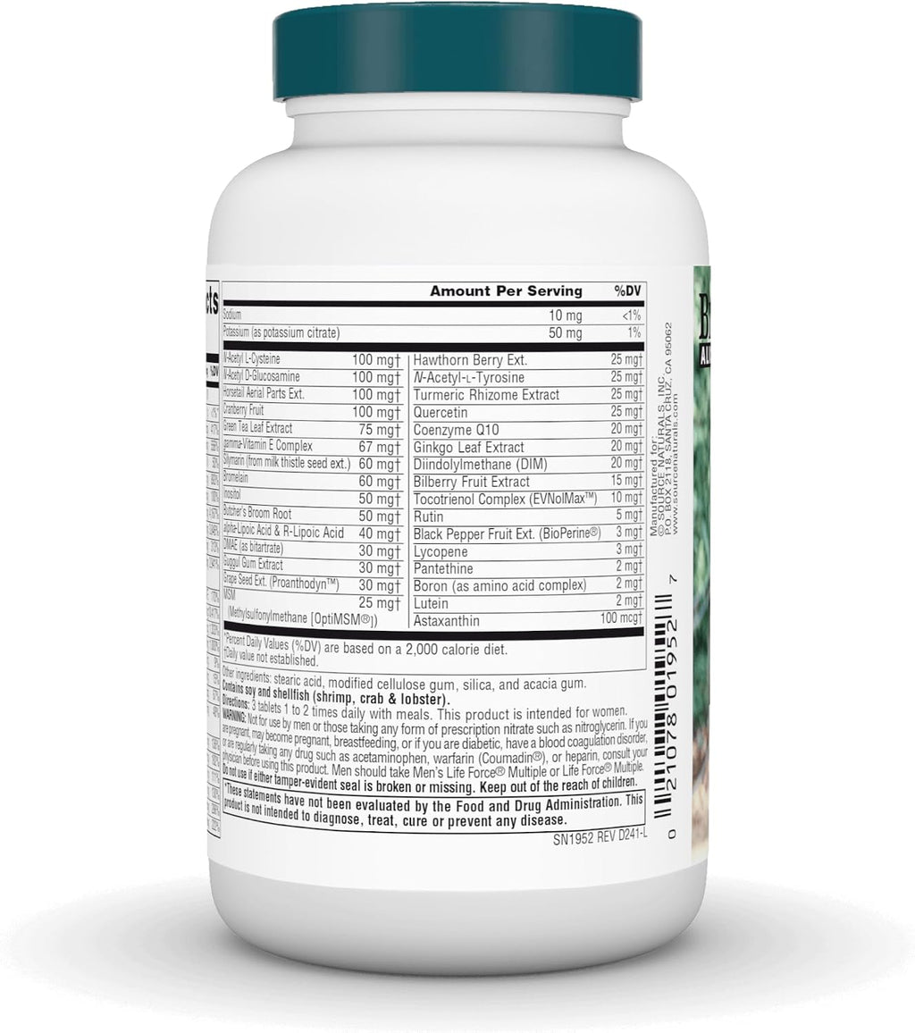 Women's Life Force Multiple Iron Free – Multivitamínico para Mujeres, 90 Comprimidos