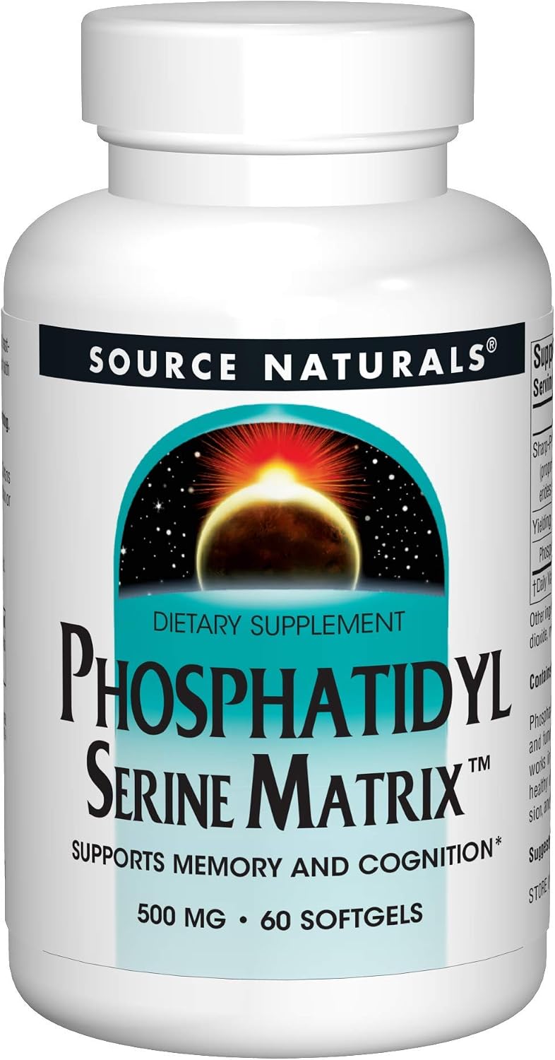 Source Naturals Fosfatidil Serina Matriz 500 mg, 60 Cápsulas Blandas