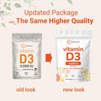Micro Ingredients Vitamina D3 5.000 UI, 500 Cápsulas Blandas con Aceite de Coco Virgen | No Transgénico