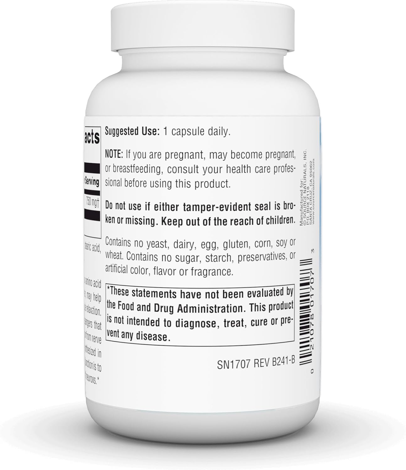 Source Naturals Serene Science GABA 750mg - 90 Cápsulas