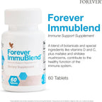 Forever ImmuBlend – Suplemento de apoyo inmunológico con botánicos, vitaminas D y C, setas maitake y shiitake – 60 comprimidos