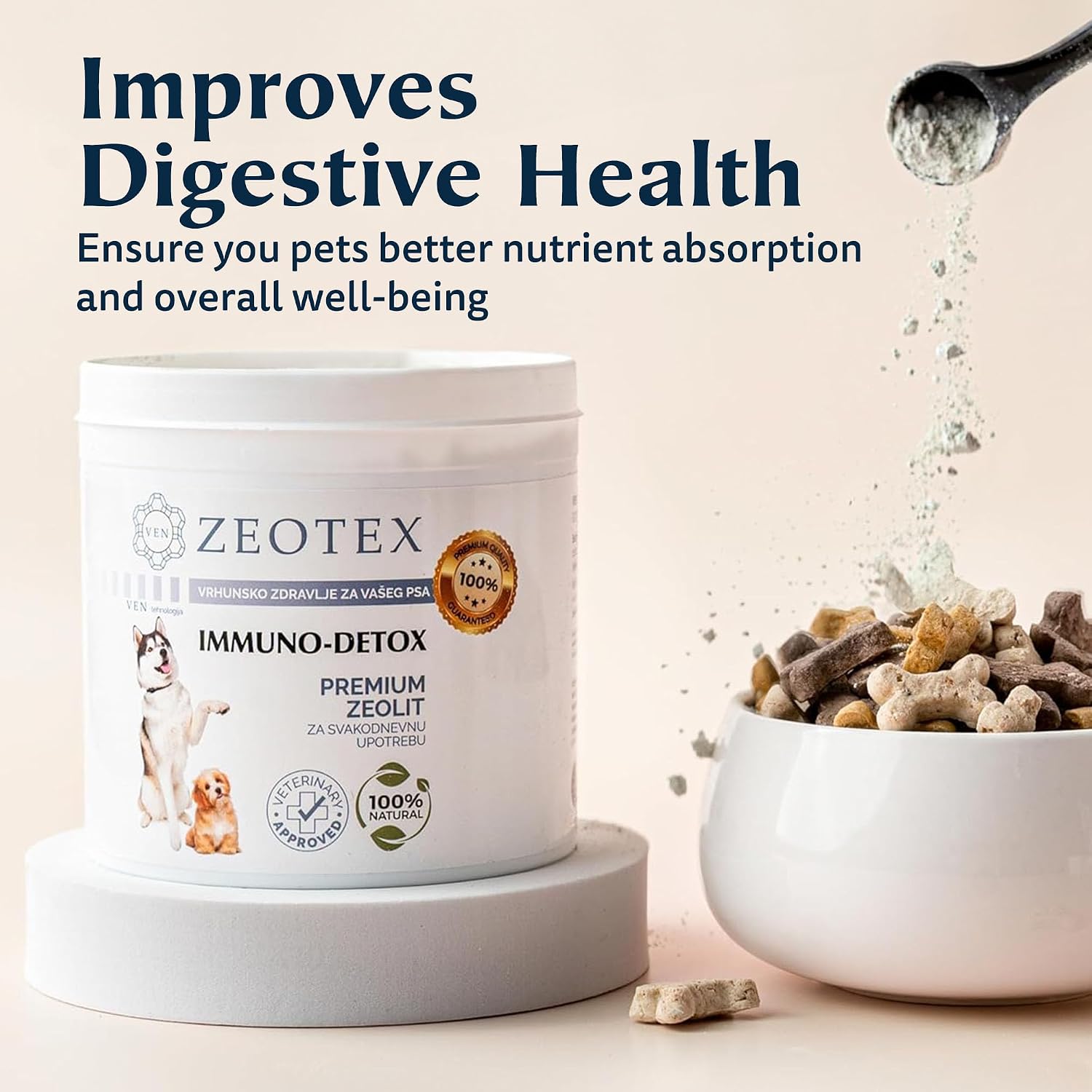 Zeotex Zeolit en Polvo 100% Natural - Complemento para la Inmunidad y Detox - 350g
