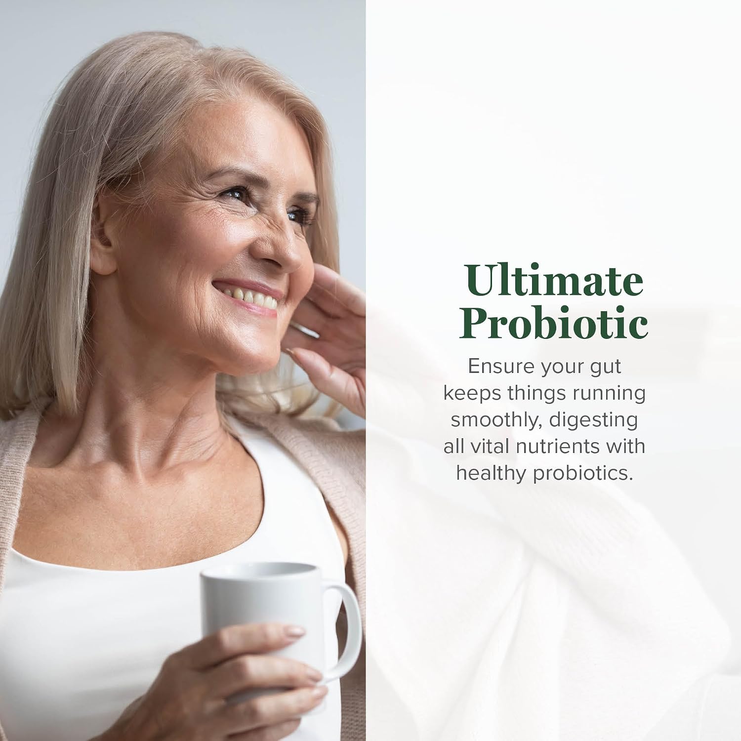 Global Healing Ultimate Probiotic Blend - Probióticos y Prebióticos, 75B UFC (60 Cápsulas)