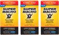 Super Macho Suplemento Alimenticio con Zinc de Alta Potencia y 7 Vitaminas B, Sin Conservantes, Azúcar ni Cafeína, 50 Cápsulas Blandas (Paquete de 3)