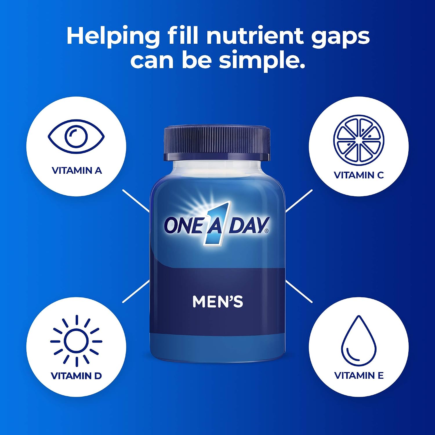 One-A-Day Men's Pro Edge Multivitamínico Completo para Hombres - 200 Comprimidos (4 Envases de 50)