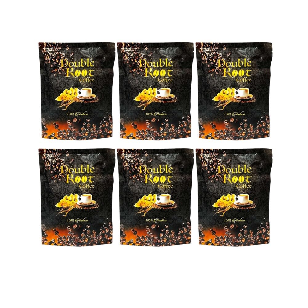 6 Packs Double Root Coffee Arabica Cafe Stamina Energy Support 10g/Each