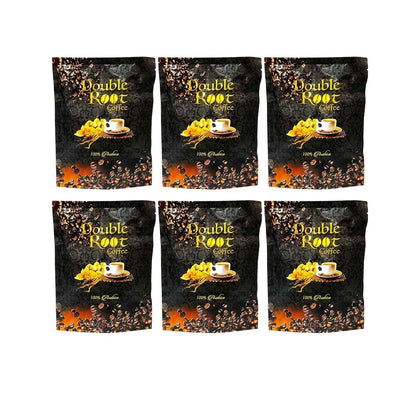 6 Packs Double Root Coffee Arabica Cafe Stamina Energy Support 10g/Each