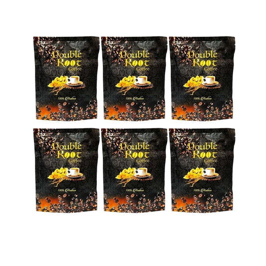 6 Packs Double Root Coffee Arabica Cafe Stamina Energy Support 10g/Each