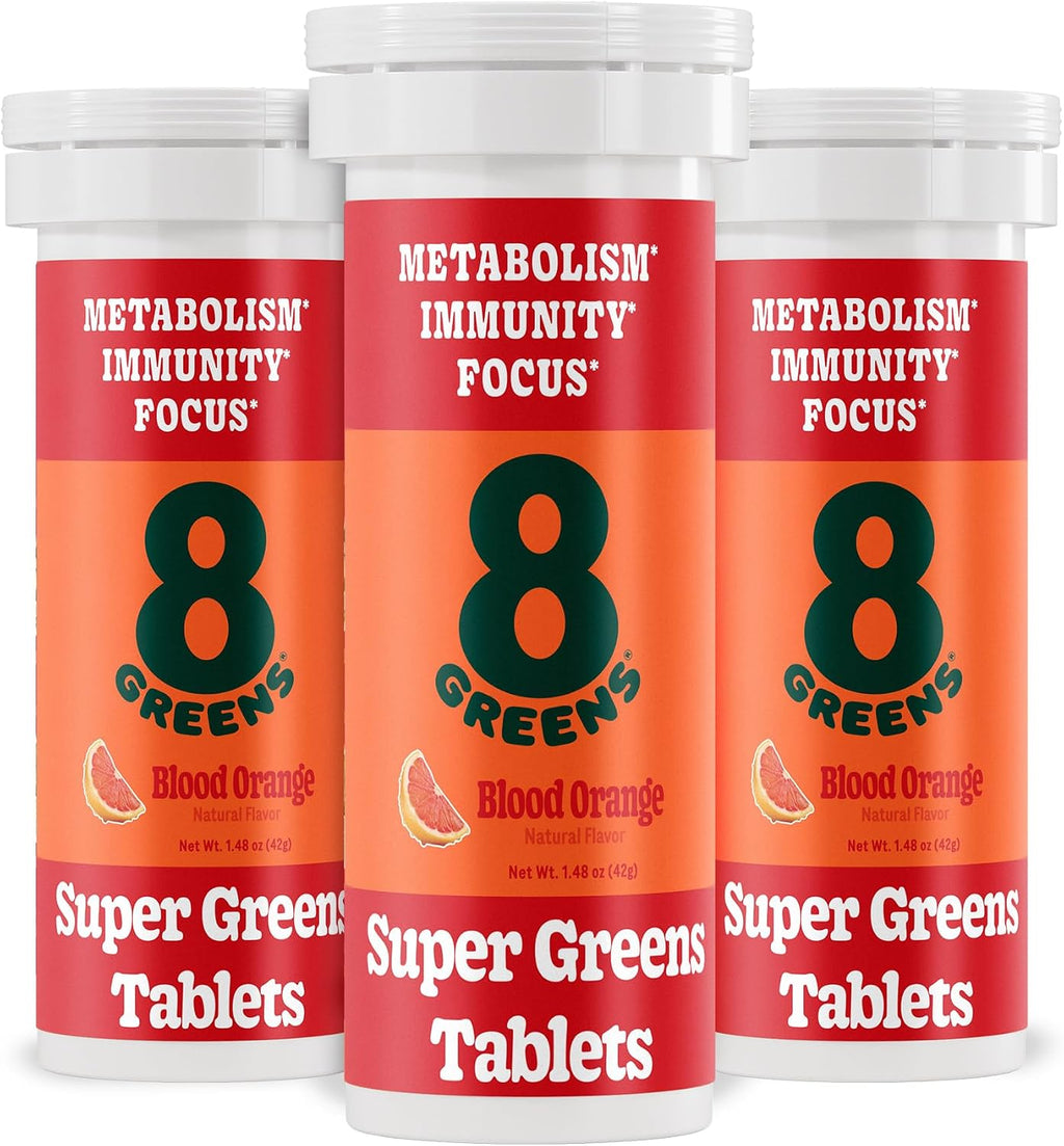 8Greens Supergreens Comprimidos Efervescentes, Naranja Sangre, 30 Dosis