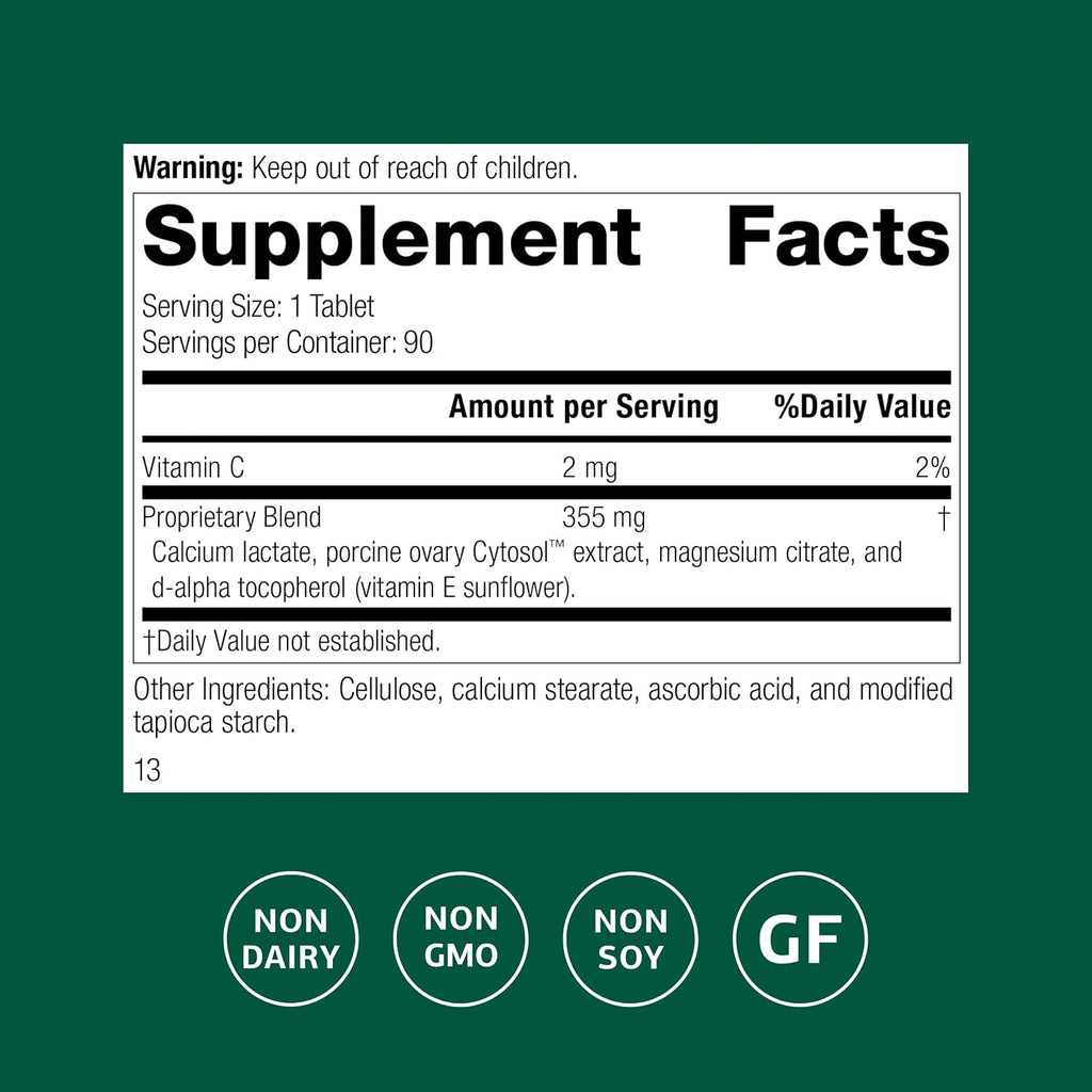 Standard Process Ovex P - 90 Tablets - Whole Food-Based Female Health Supplement