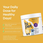 HiPet Multivitamin Bites - Suplemento vitamínico para perros (Pack de 6)