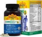 Country Life Core Daily-1 for Men - Multivitamin with Probiotics, Saw Palmetto & Coenzymated B Vitamins - 60 Tablets