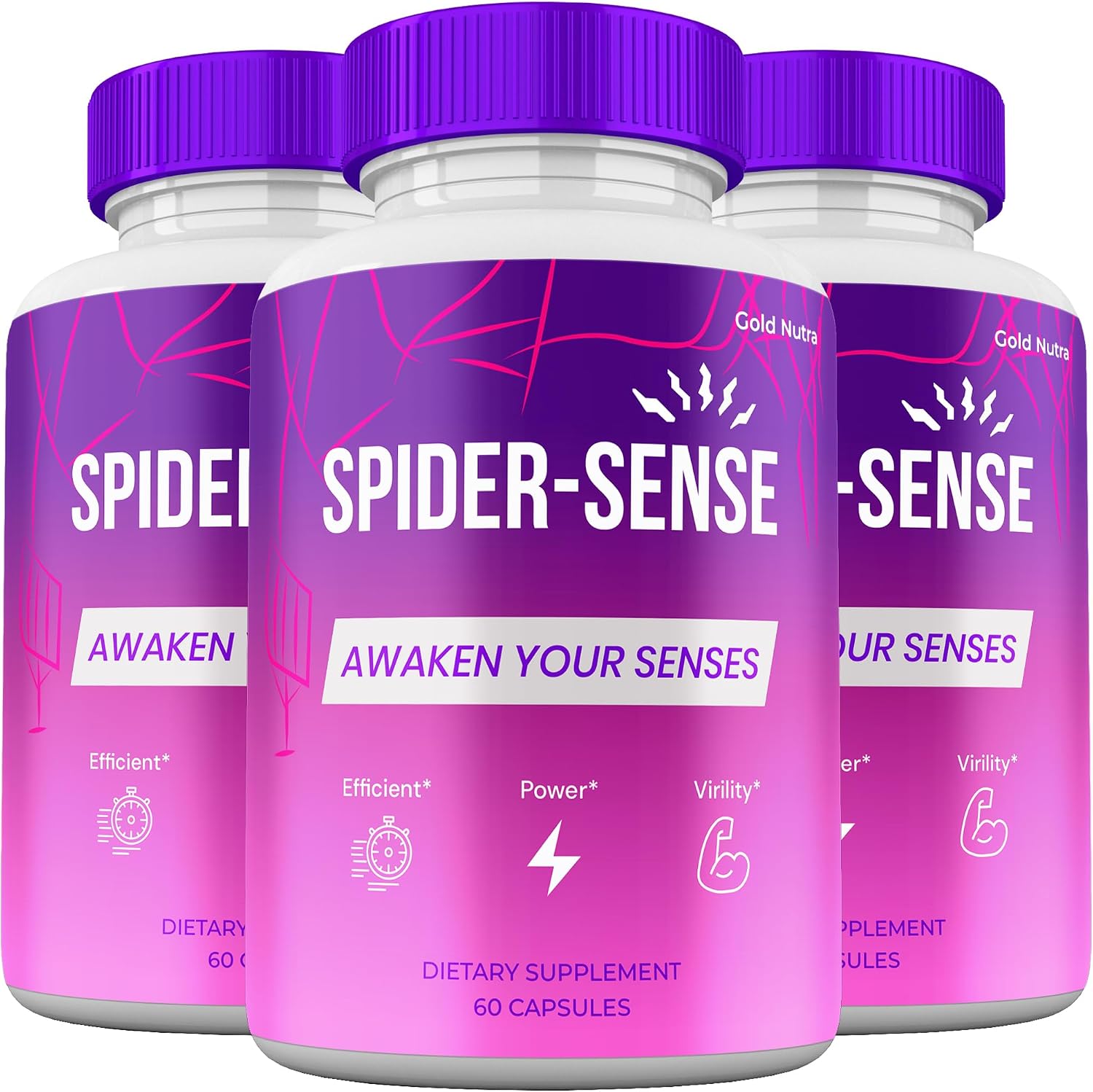 Spider Sense Pills, Suplemento de Máxima Potencia, Cápsulas SpiderSense Fórmula Premium (3 Envases)