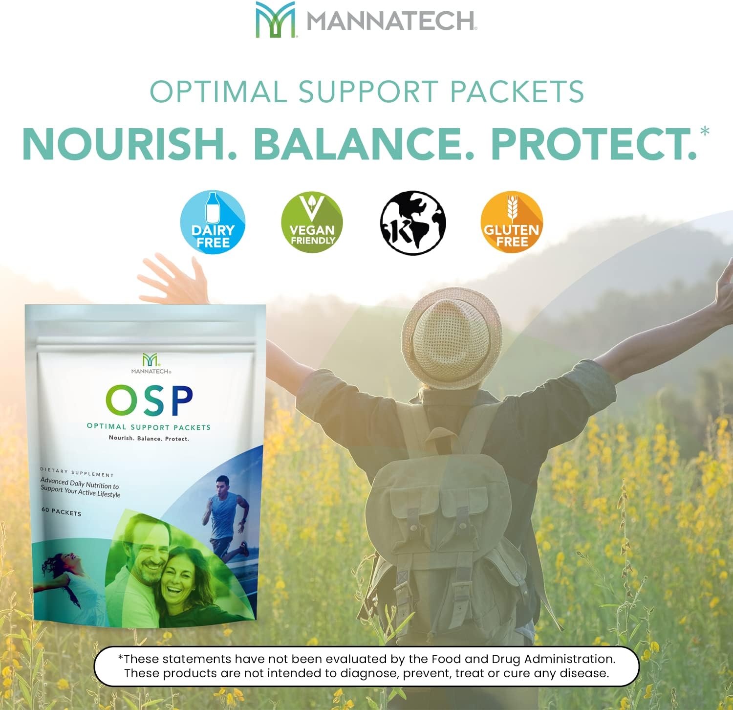 Mannatech More Than Just a Multivitamin - Paquetes Óptimos de Soporte (60 Sobres)