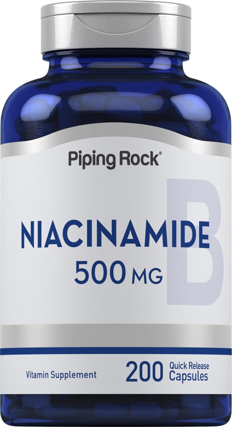 Piping Rock Niacinamida 500 mg, 200 Cápsulas