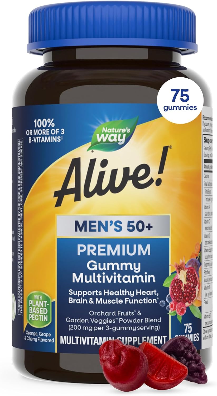 Nature's Way Alive! Gomitas Multivitamínicas Premium para Hombres de 50 Años o Más
