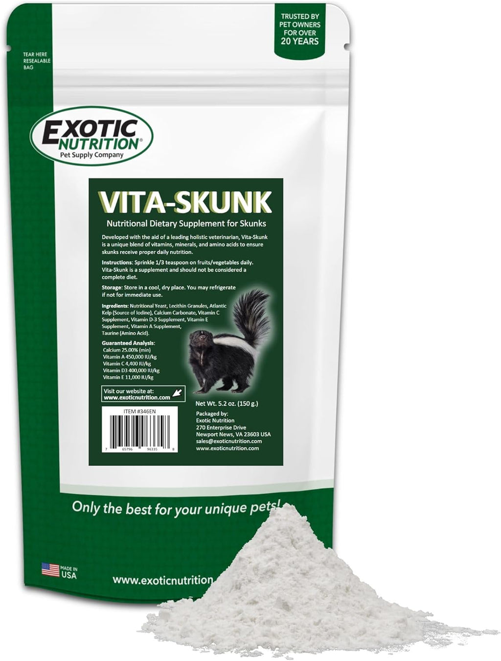 Vita-Skunk (5.2 oz) - Suplemento Nutricional para Mofetas