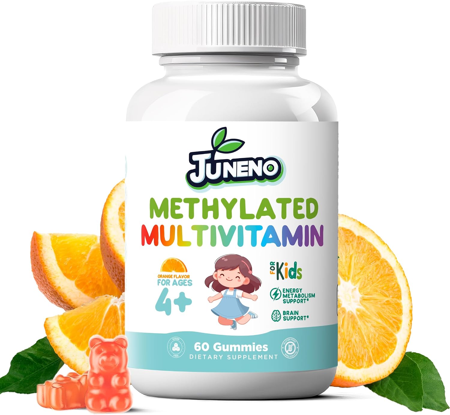 Gominolas Multivitamínicas Metiladas para Niños con Complejo B, 5-MTHF y Metilcobalamina - Sin Azúcar, Vegano