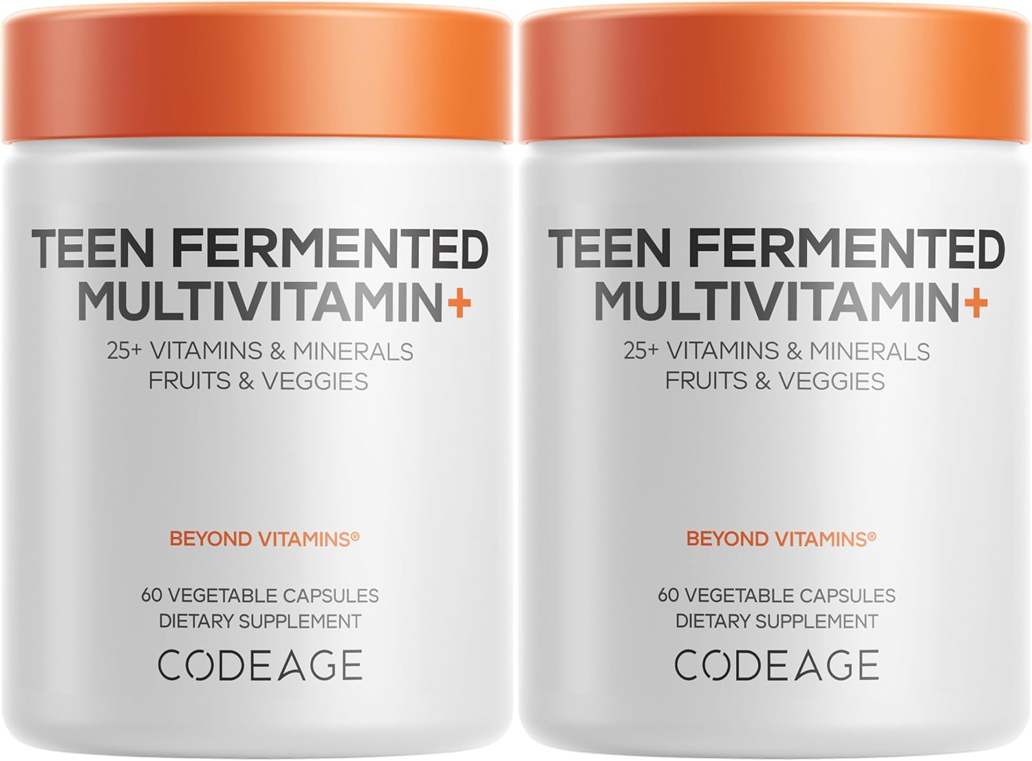 Codeage Multivitamínico para Adolescentes – Fórmula de Alimentos Integrales con Omega-3 y Vitaminas A a K - 60 Cápsulas
