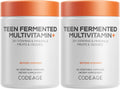 Codeage Teen Multivitamin Supplement – Daily Vitamins and Minerals for Teen Boys and Girls – Organic Whole Food Formula with Omega-3 and Vitamins A to K - 2 Pack