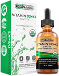 SBR Nutrition MAX Absorption - Vitamina D3 + K2 (MK-7) Gotas Líquidas con Aceite MCT, Sabor Menta