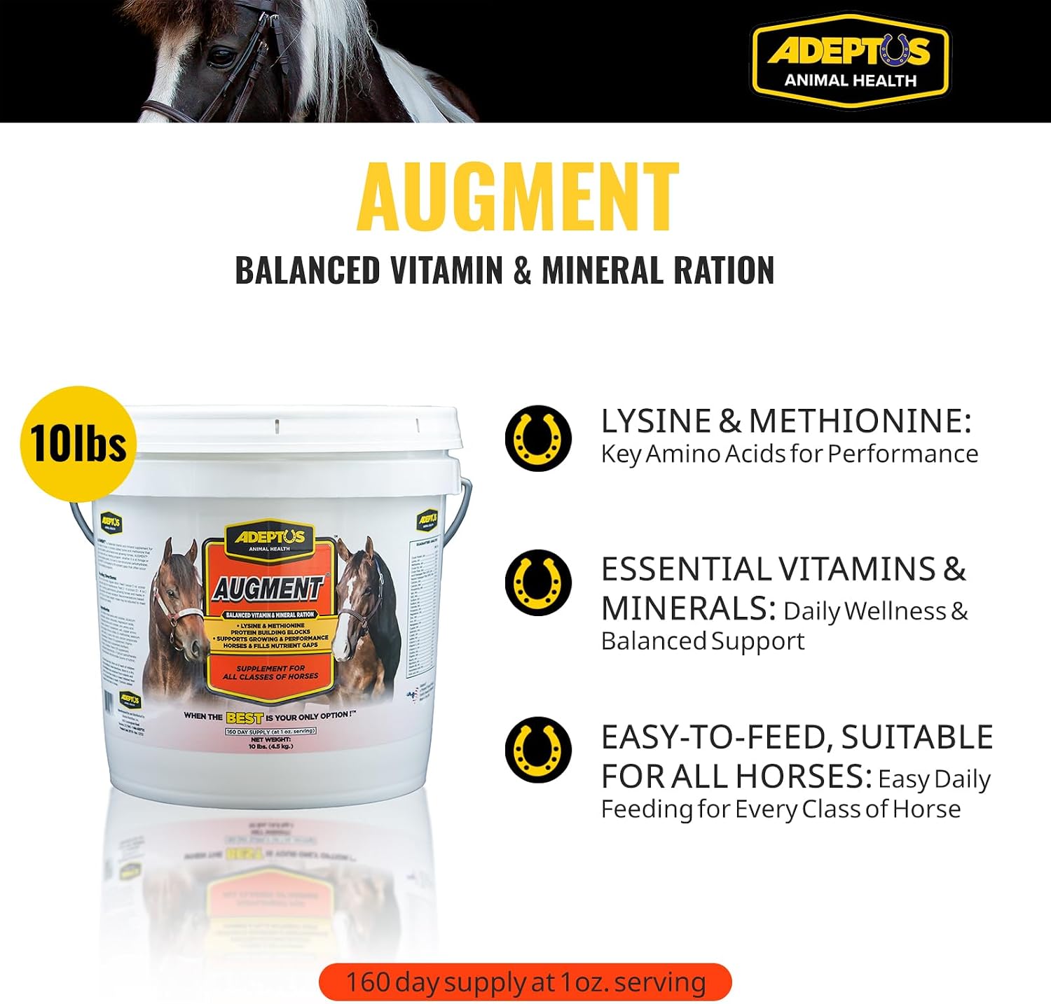 Adeptus Nutrition Suplemento de vitaminas y minerales para Caballos